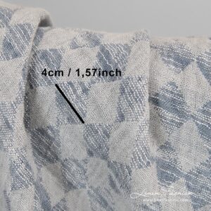 Linen cotton fabric with rhombus.