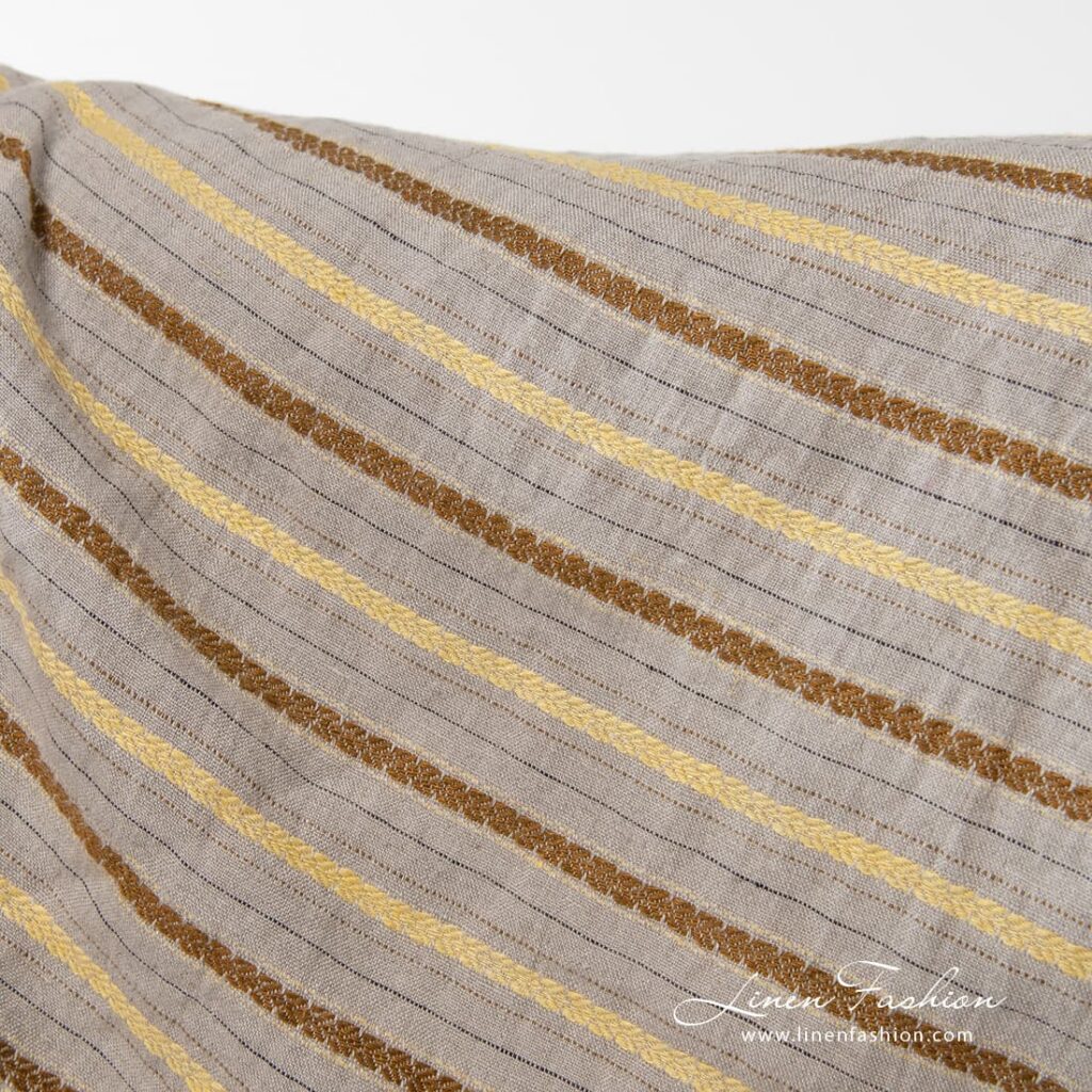100% linen fabric in flax colour.
