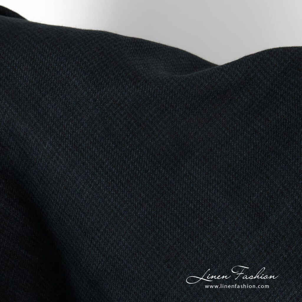 Dark blue linen fabric, perfect for clothes and home textile