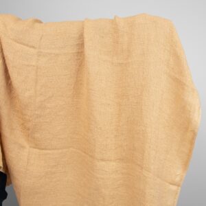 Ľanová praná vafľová tkanina zlatožltá