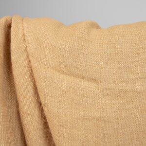 Ľanová praná vafľová tkanina zlatožltá