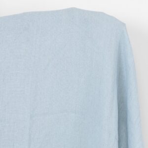 Ľanová látka bledosivomodrá vafľová, praná