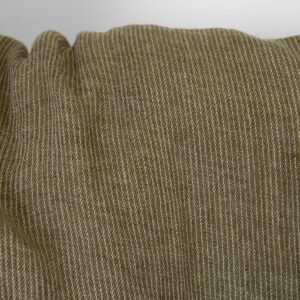 Ľanová látka machovo hnedá pruhovaná, praná