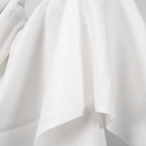 Ľanová lomená biela tkanina rybia kosť