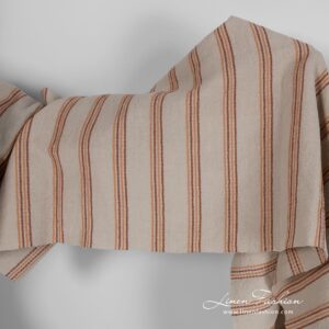 Wide linen cotton rosy fabric full size