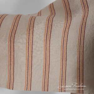 Wide linen cotton rosy fabric