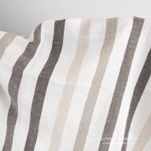 Wide linen cotton fabric with stripes