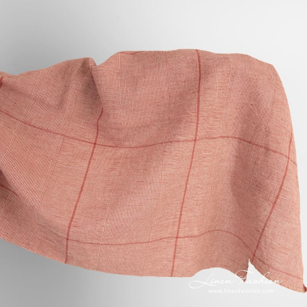 Wide linen cotton fabric