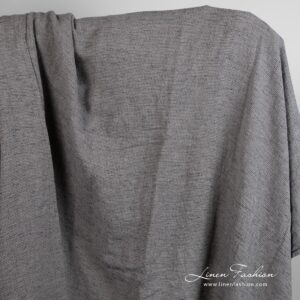 Wide linen cotton fabric in brown