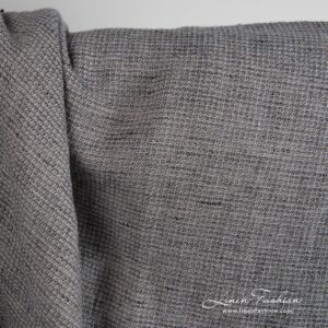 Wide linen cotton fabric in brown, specially washed to increase softness