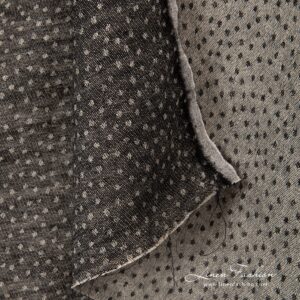 Washed black linen wool fabric.