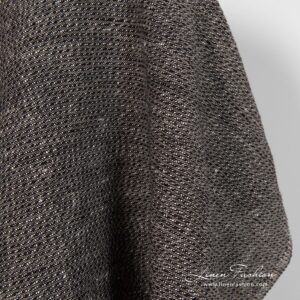 Linen cotton black fabric dobby pattern