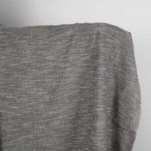 Dark grey linen blend fabric washed