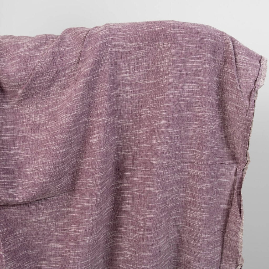 linen cotton purple washed fabric