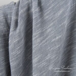 Praná sivá ľanovo-bavlnená látka
