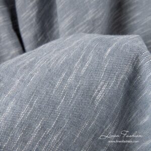 Praná sivá ľanovo-bavlnená látka