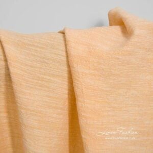 Široká praná ľanovo-bavlnená látka broskyňová