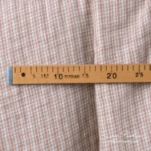 Ľanovo-vlnená tkanina s hnedými kárami praná