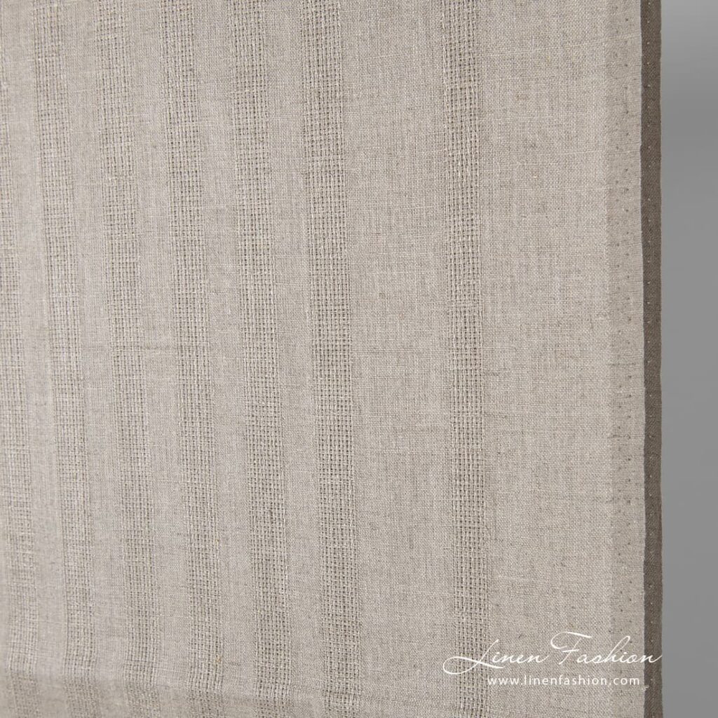 Linen fabric in natural flax colour.
