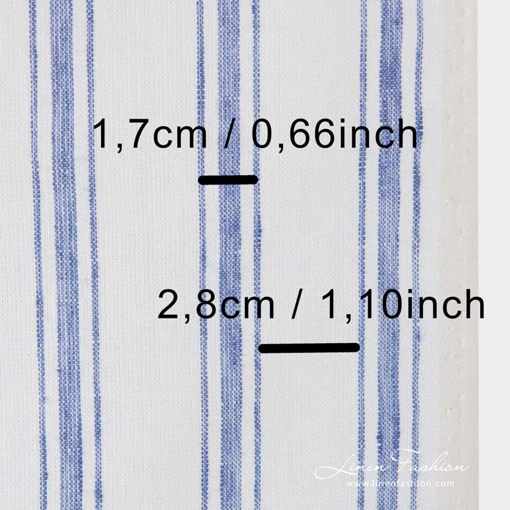 Off white fabric with stripes.