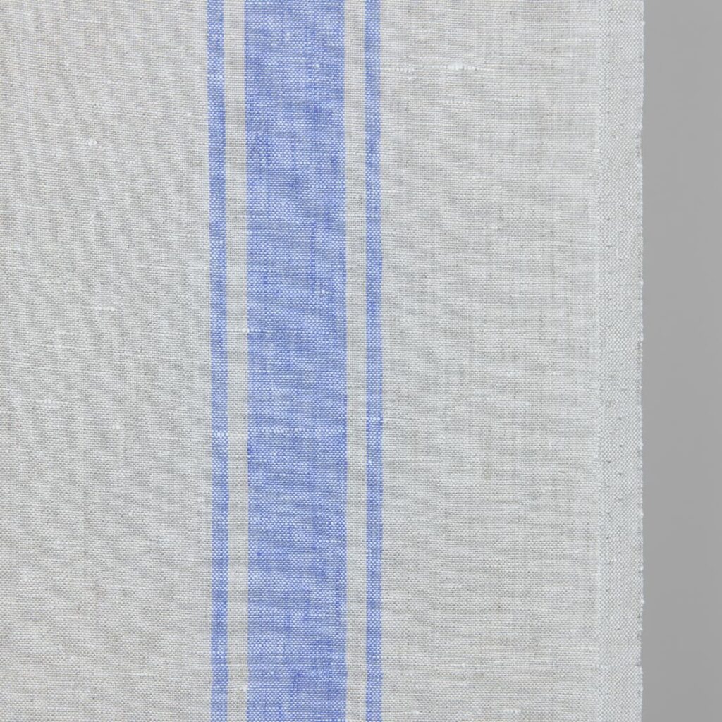 linen towel fabric blue stripes other border