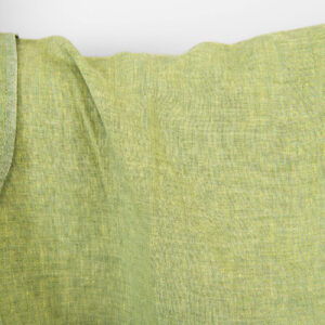 Ľanová látka svetložltá a zelená melanž, praná