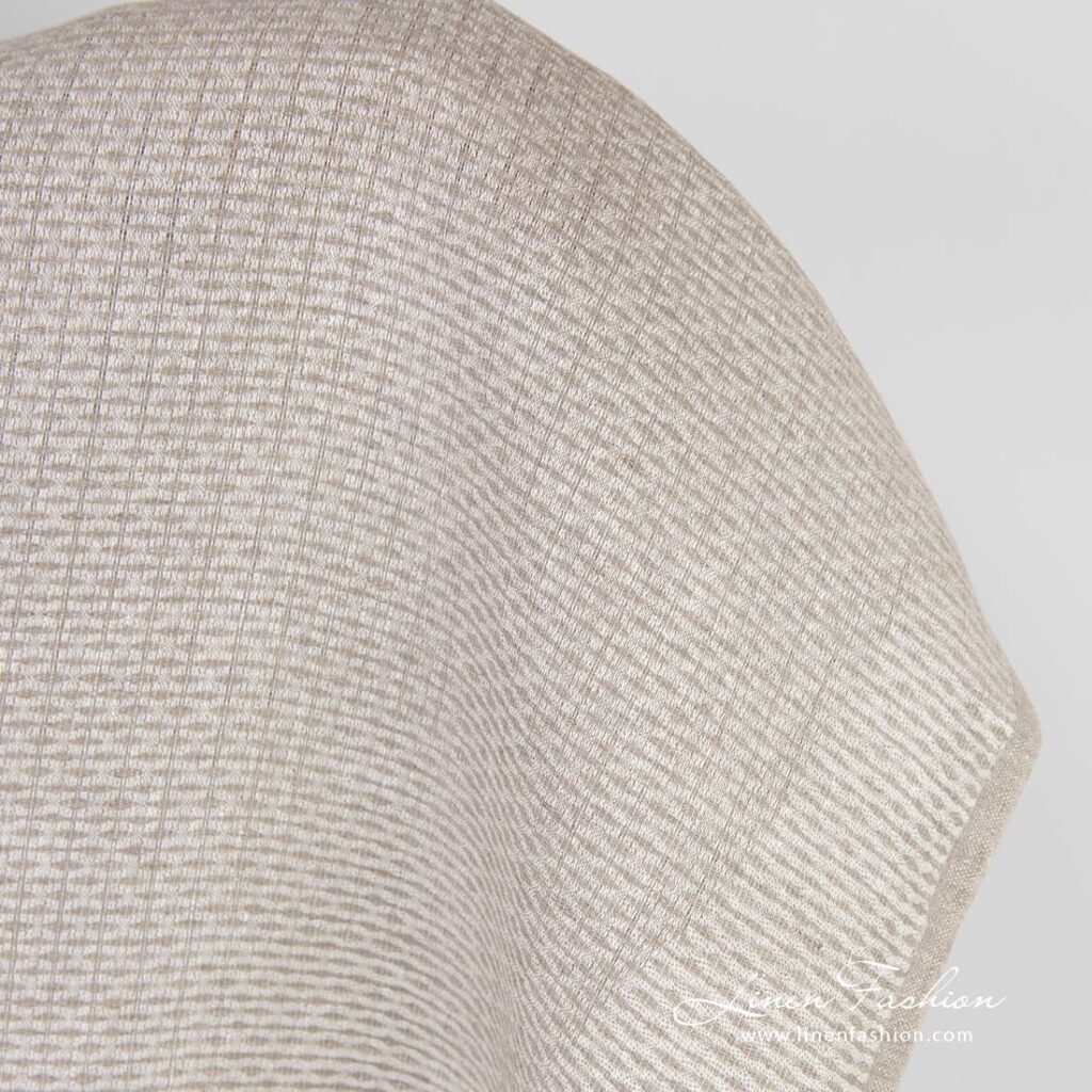 Natural linen fabric ends