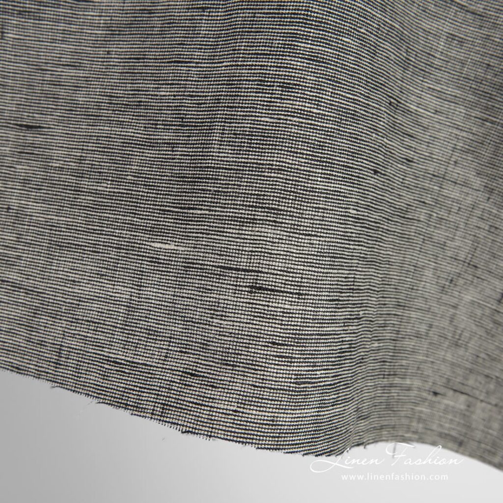 Greyish black linen fabric, high quality