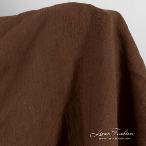 Brown linen fabric, specially washed to increase softness