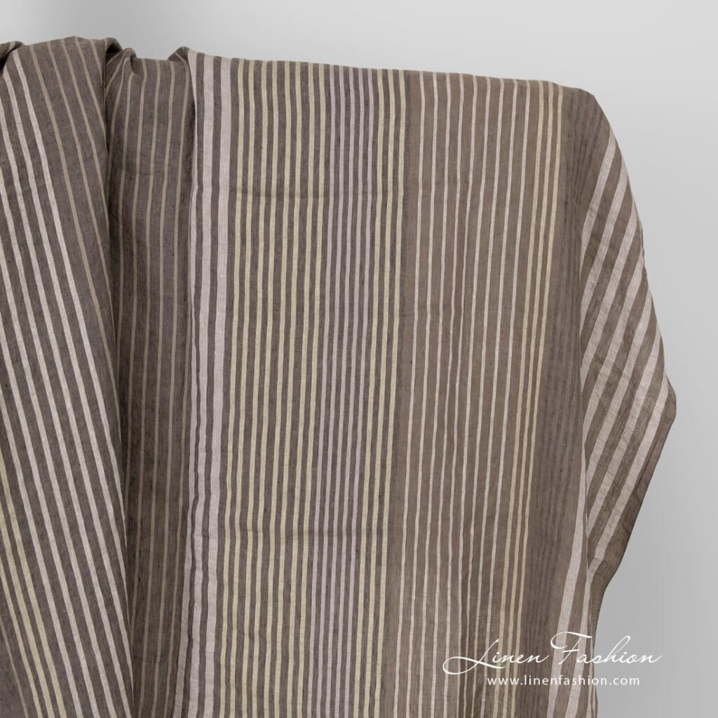 Multicolored linen fabric