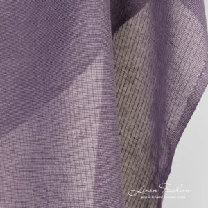 Violet linen cotton fabric, gauze