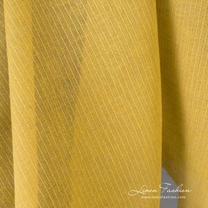 Yellow linen cotton fabric, transparent