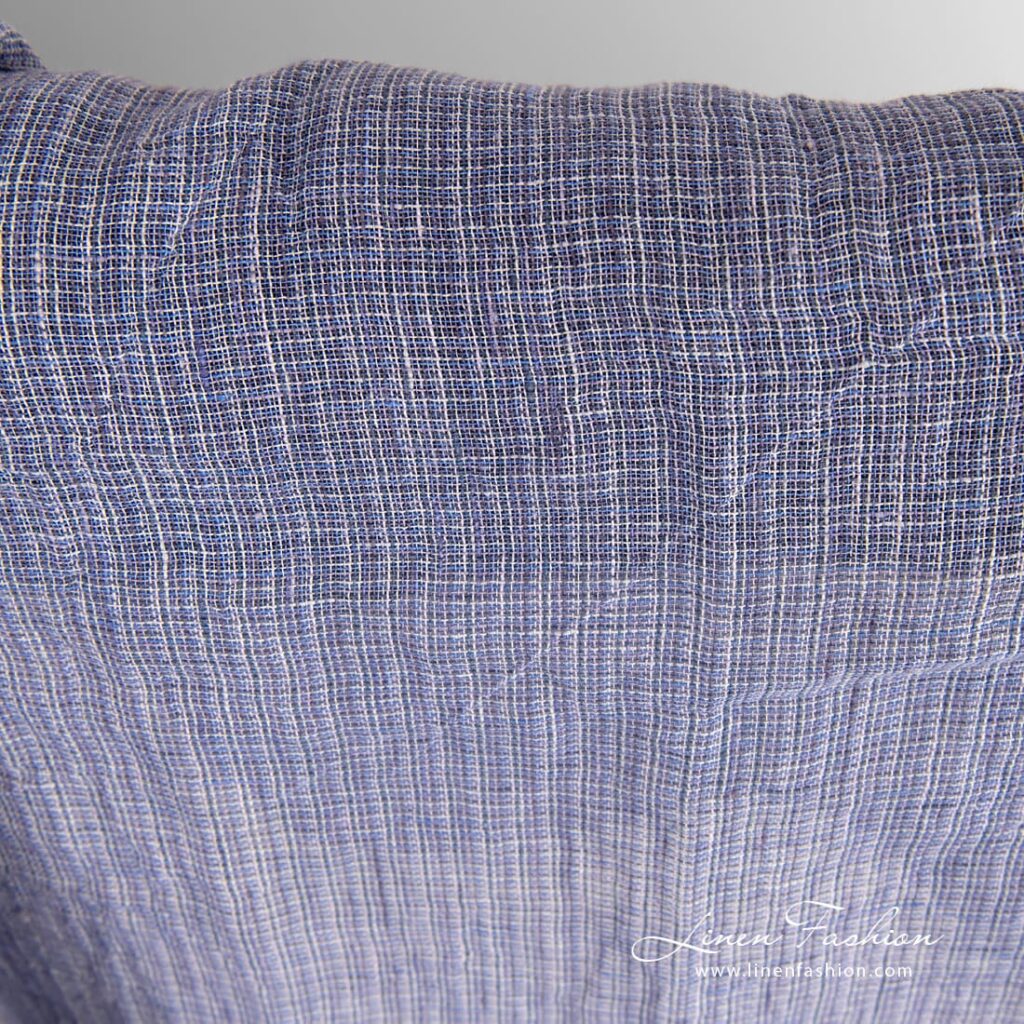Transparent violet 100% linen fabric