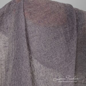 Violet dyed linen wool fabric.