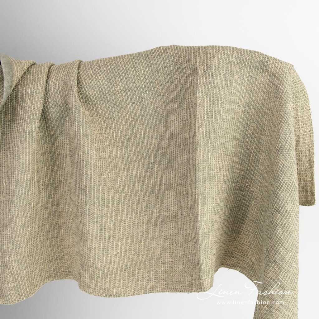 Yellow linen fabric