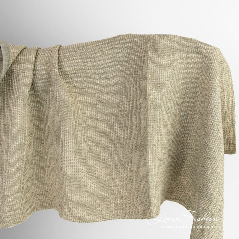 Yellow linen fabric