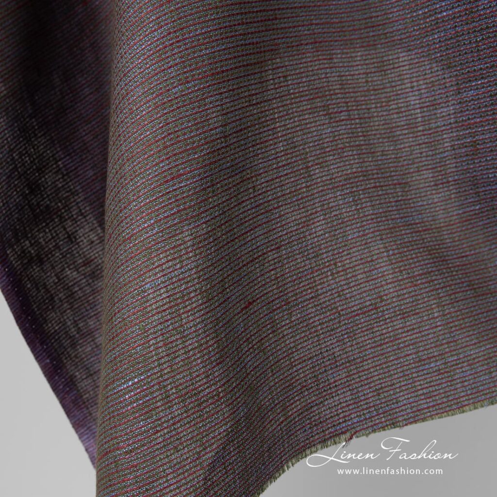 100% linen fabric in waffle pattern.