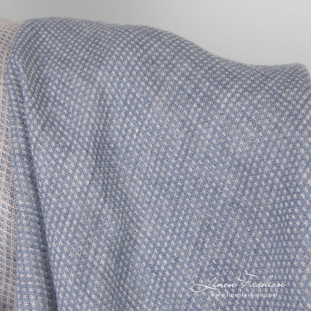 Bluish linen fabric, high quality