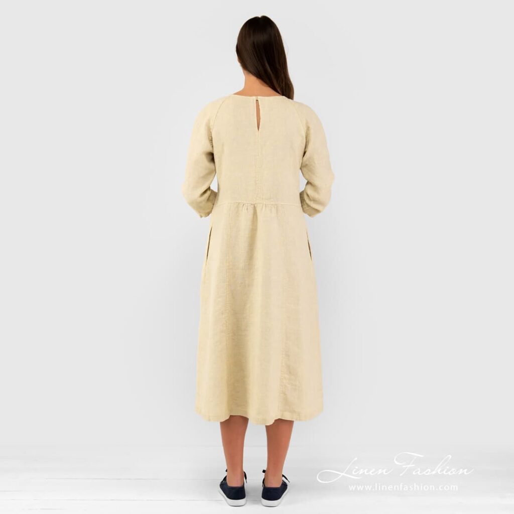 Pale yellow dyed dress.