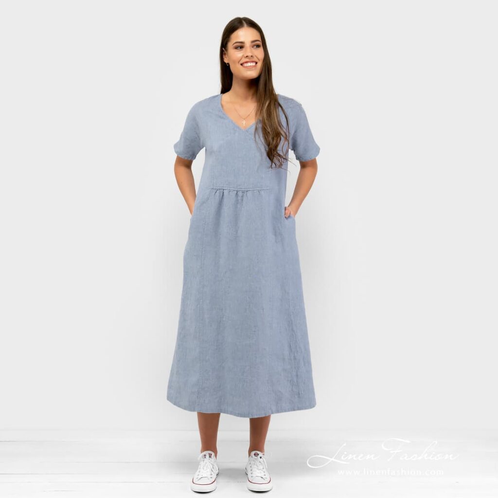 MELENA light blue dress.