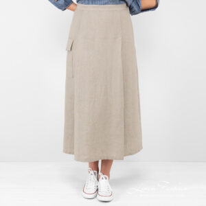 long beige skirt linen.