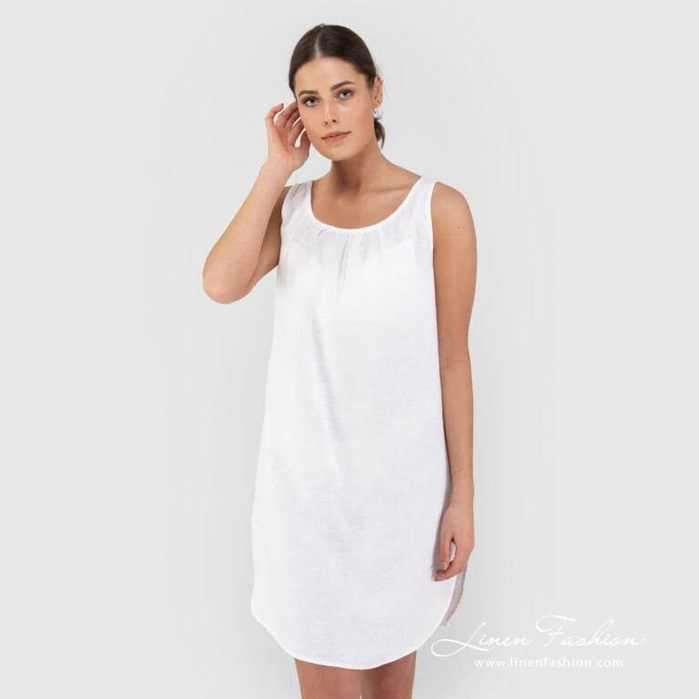 BAHAMA white linen nightgown