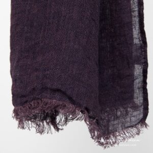 Eggplant melange scarf fringes
