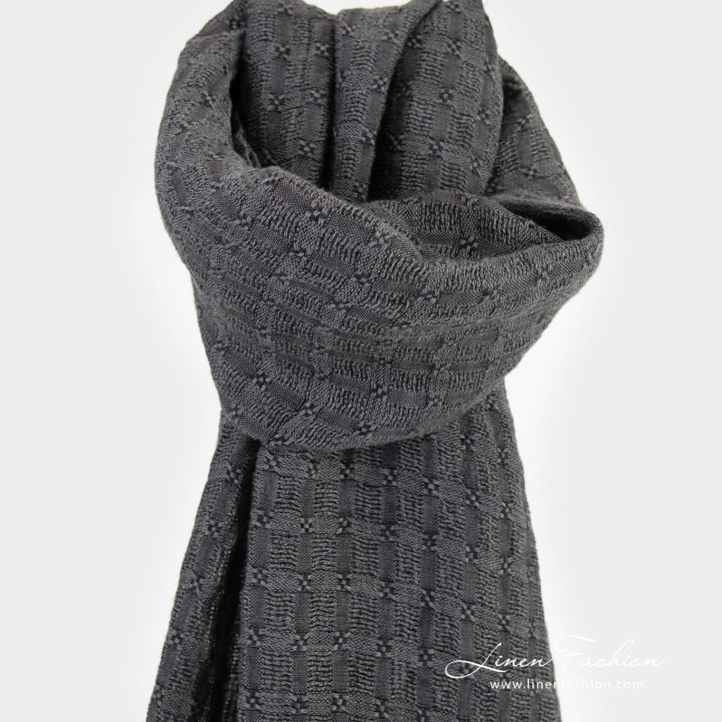 GALAXY grey linen shawl