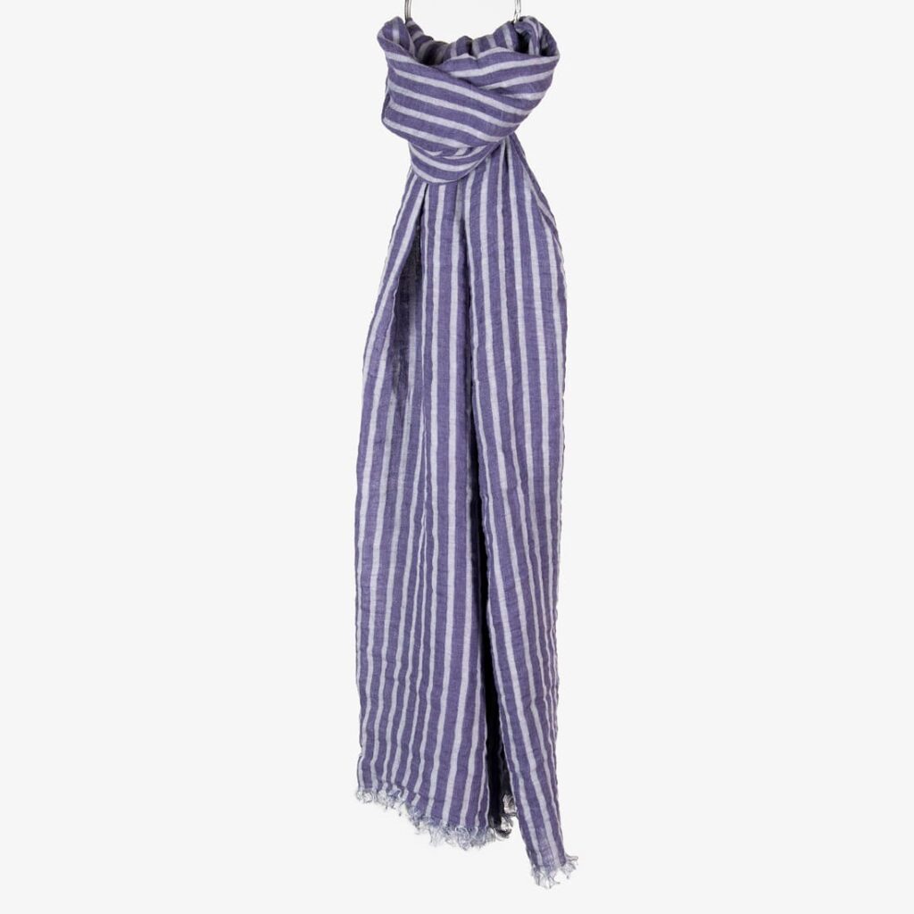LINDA royal violet linen shawl