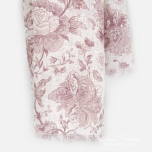 Rosy 100% linen shawl.