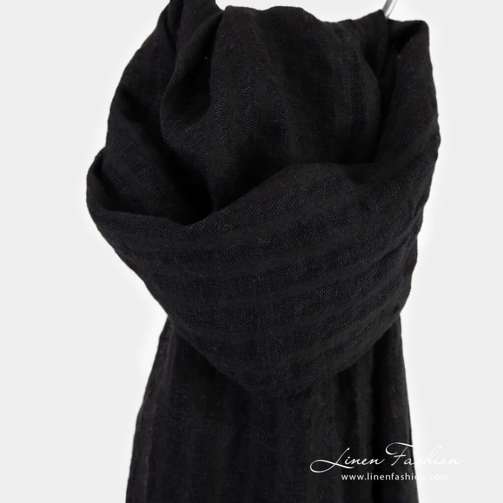 COPEN black linen shawl