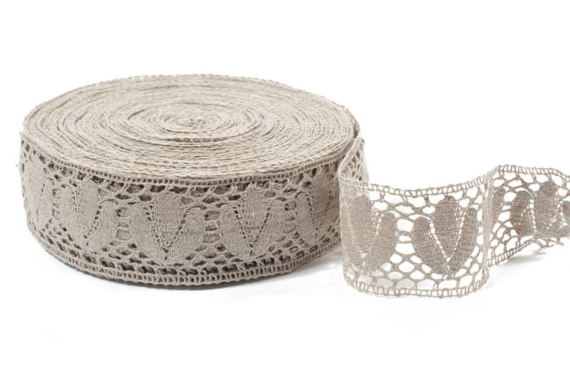 Prírodná ľanová čipka č. 26