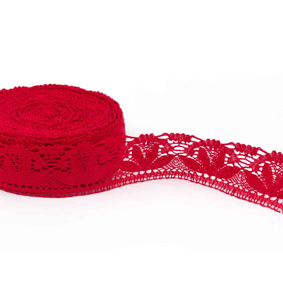 Červená ľanová čipka č. 49