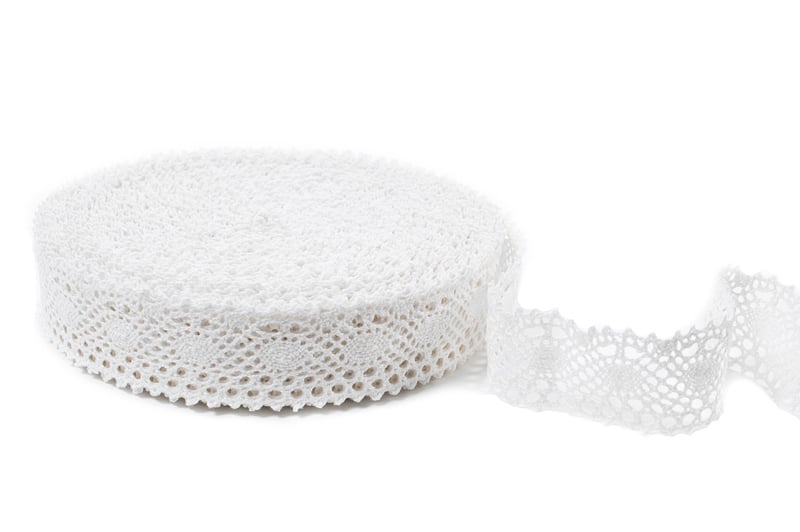 Ľanová čipka žiarivo biela č. 32